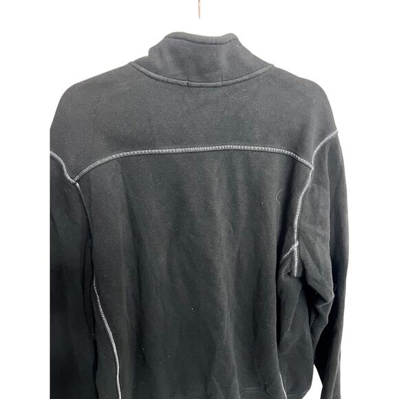 Tommy Bahama Sweater Men’s Medium Black Quarter Zip Beach Golf Pull Over Relax - Picture 9 of 12
